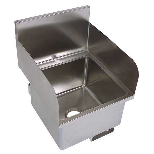 Bk Resources Hand Sink Stainless Steel With Side Splashes 16X16 16 GA BKHS-D-1616-SS